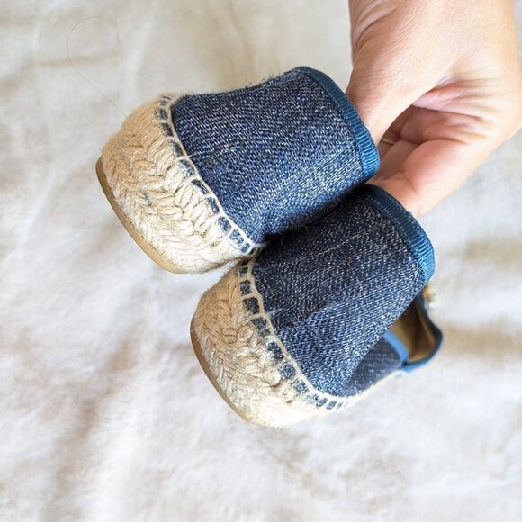 Russell & Bromley Denim Blue Embellished Espadrilles Flats, size 39 - Picture 8 of 8
